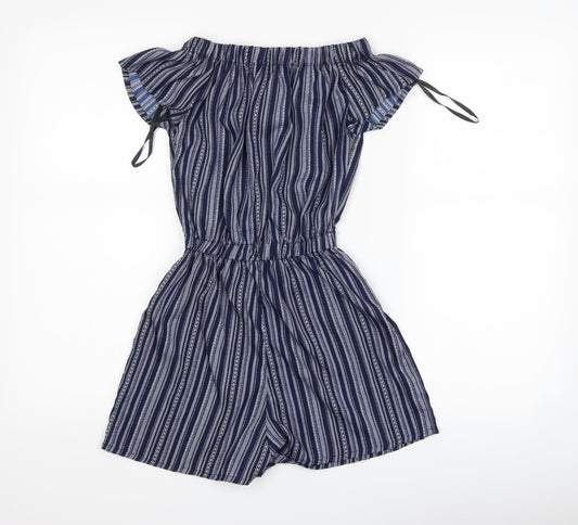 Atmosphere Womens Blue Floral  Playsuit One-Piece Size 4