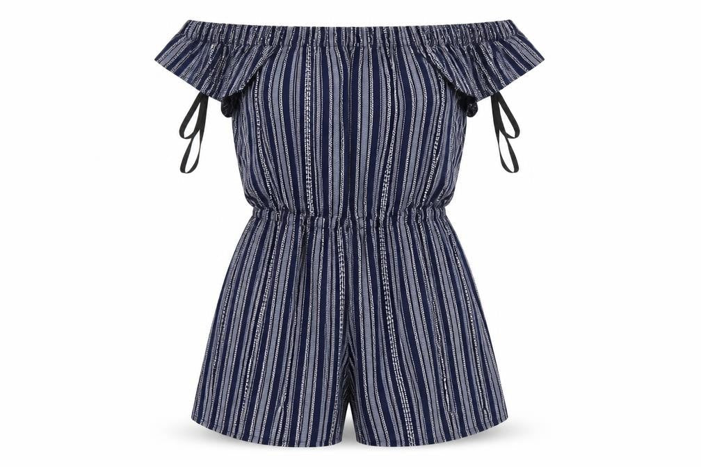 Womens UK Size 4 Atmosphere One-Piece Blue Playsuit