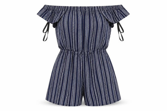 Womens UK Size 4 Atmosphere One-Piece Blue Playsuit