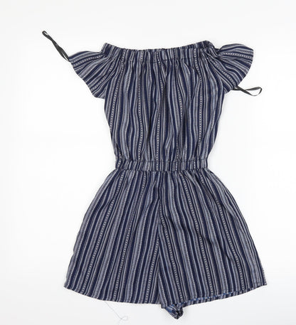 Atmosphere Womens Blue Floral  Playsuit One-Piece Size 4