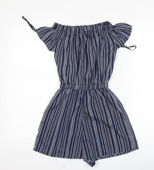 Atmosphere Womens Blue Floral  Playsuit One-Piece Size 4