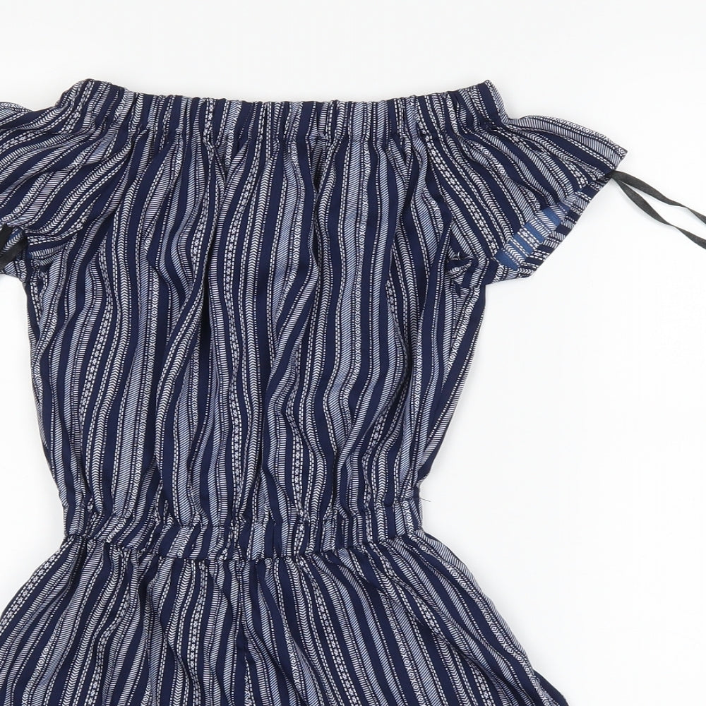 Atmosphere Womens Blue Floral  Playsuit One-Piece Size 4