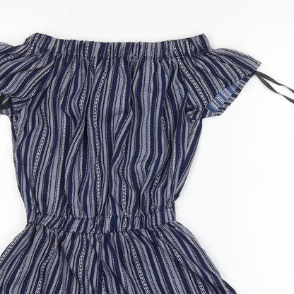 Atmosphere Womens Blue Floral  Playsuit One-Piece Size 4