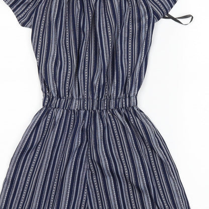 Atmosphere Womens Blue Floral  Playsuit One-Piece Size 4