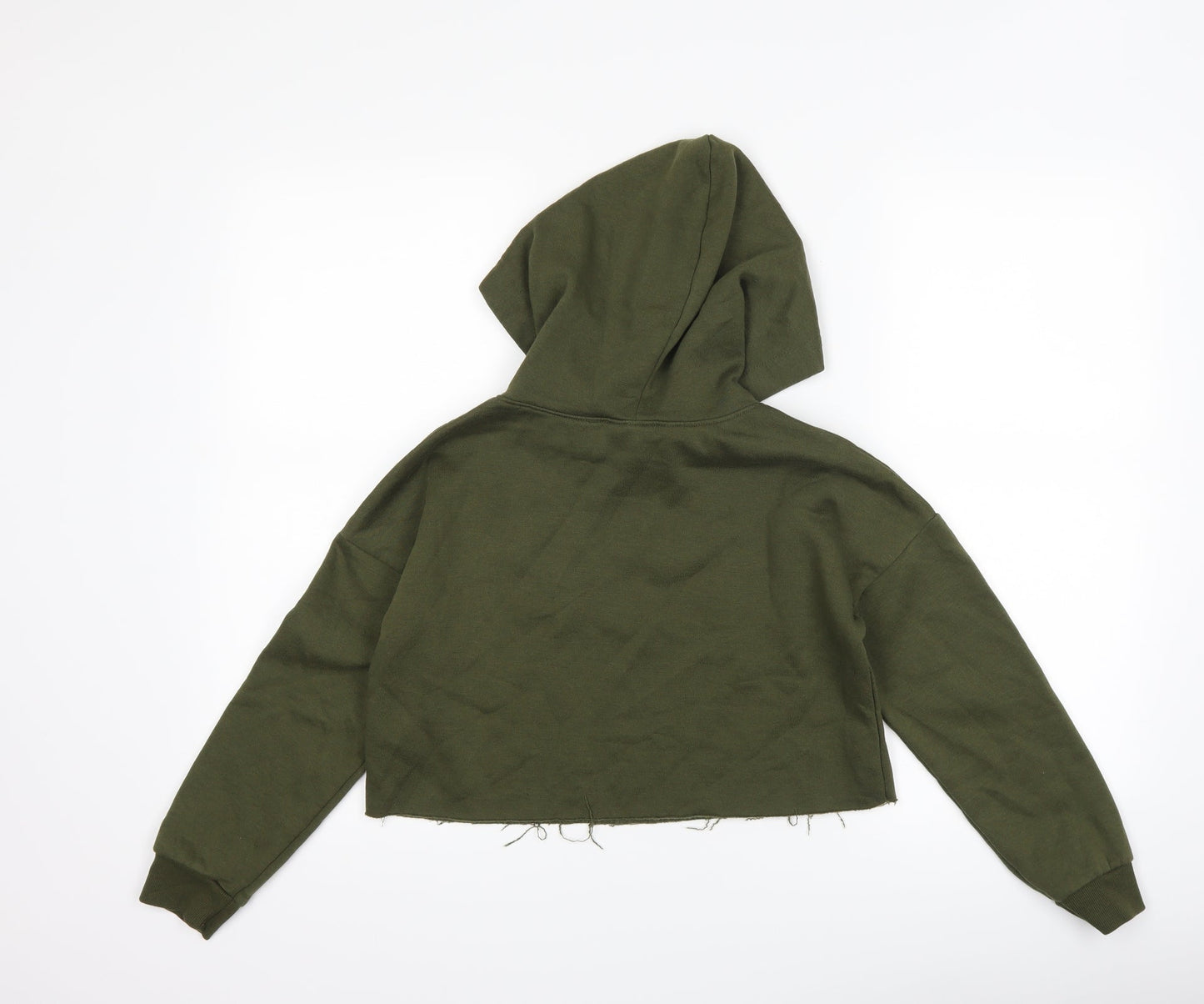 New Look Girls Green Floral  Pullover Hoodie Size 10-11 Years  - cropped