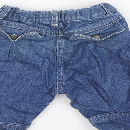 Vertbaudet Girls Blue  Denim Capri Jeans Size 18-24 Months
