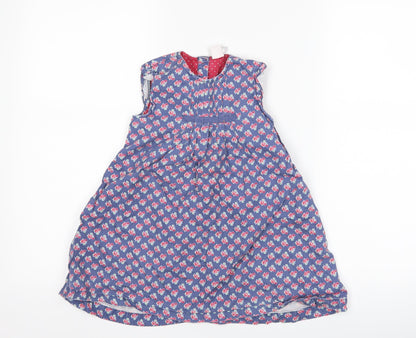 Boots Mini Club Girls Blue Floral  A-Line  Size 18-24 Months