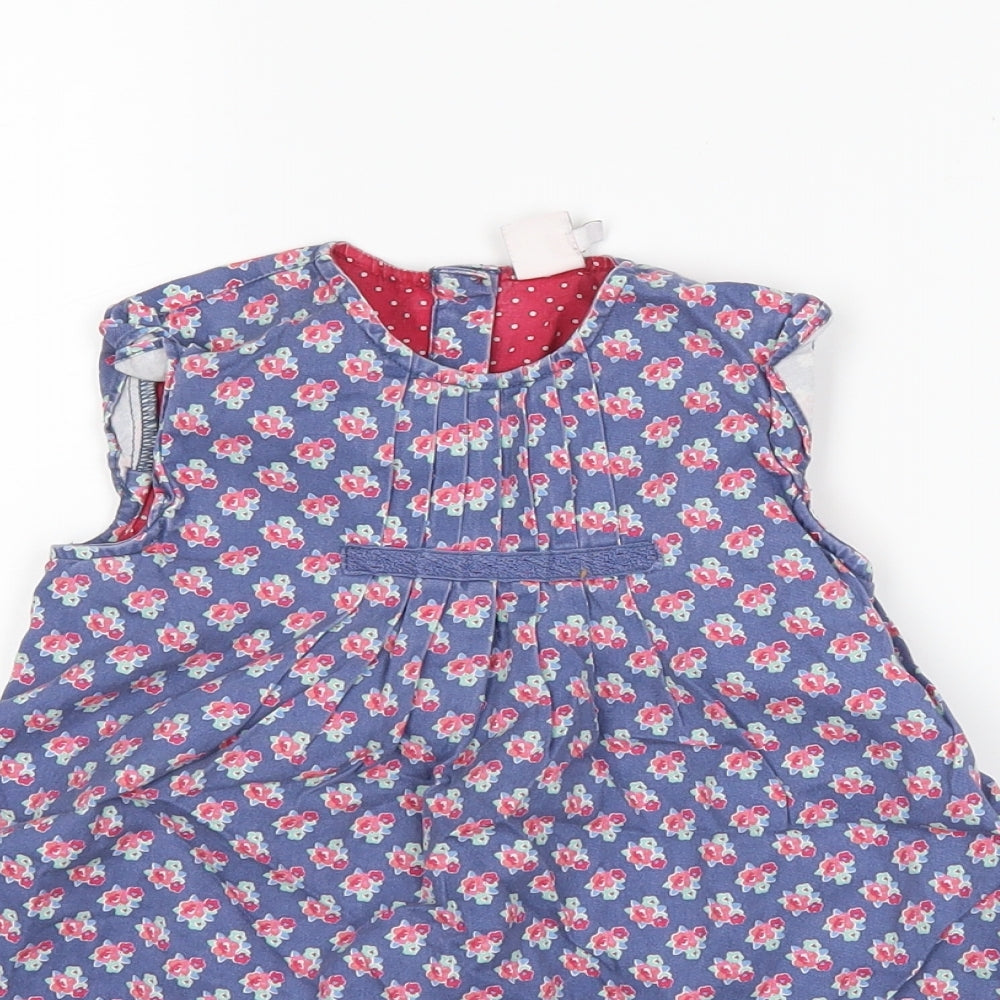 Boots Mini Club Girls Blue Floral  A-Line  Size 18-24 Months
