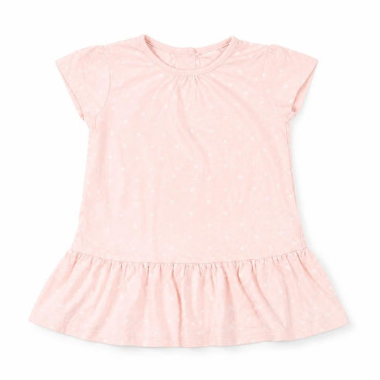 F&F Girls Pink Polka Dot  T-Shirt Dress  Size 12-18 Months