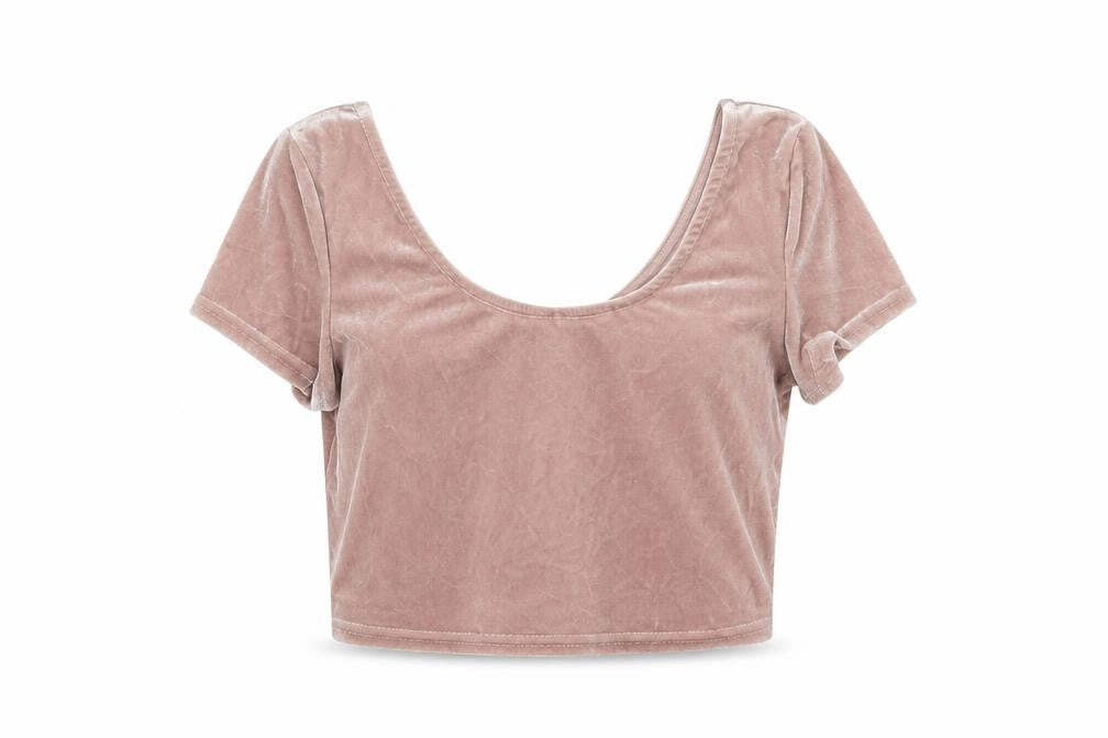 Womens UK Size 10 New Look Pink Cropped T-Shirt