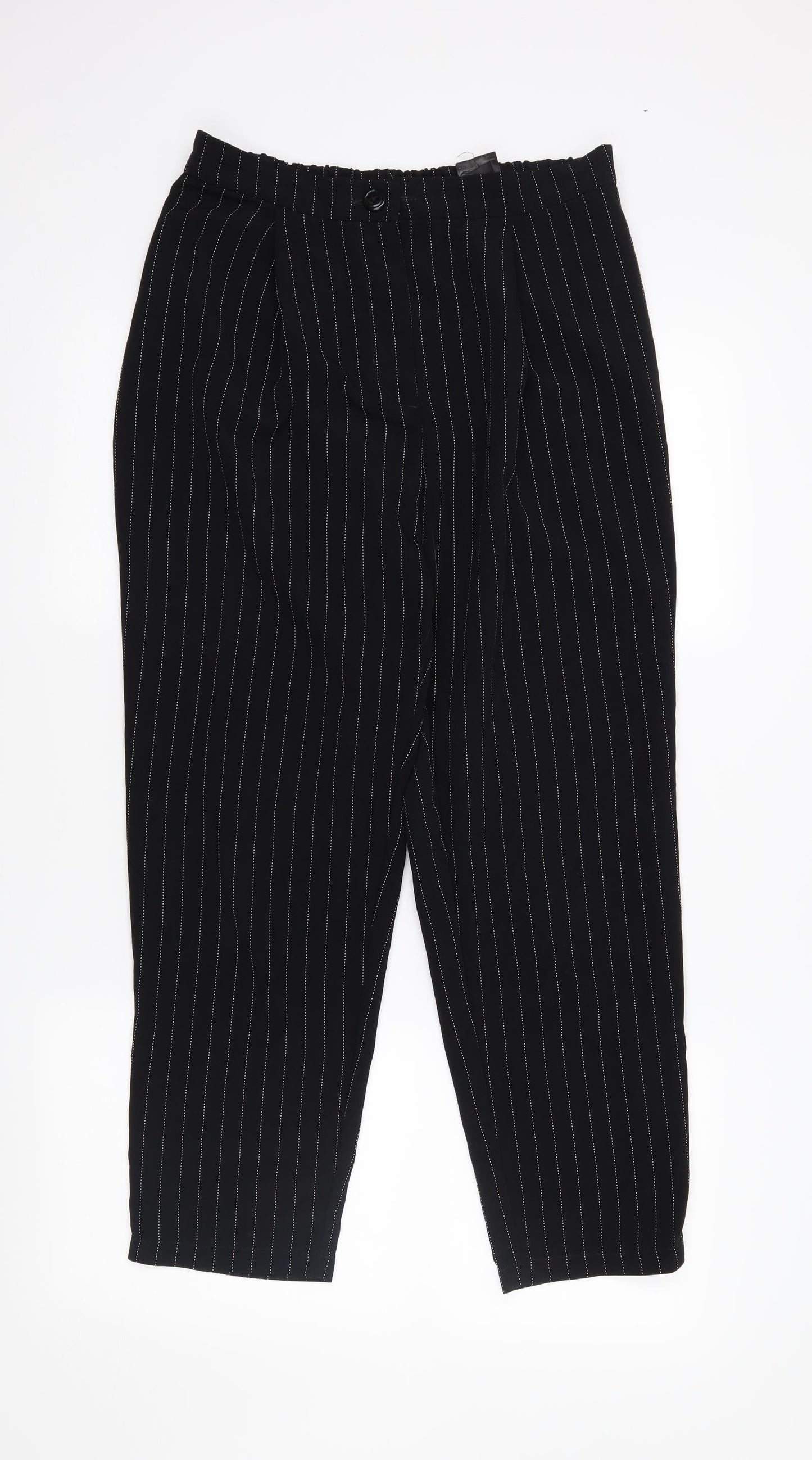 Womens UK Size 10 H&M Regular Fit  Black Trousers