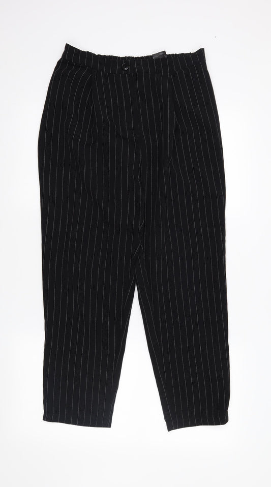Womens UK Size 10 H&M Regular Fit  Black Trousers