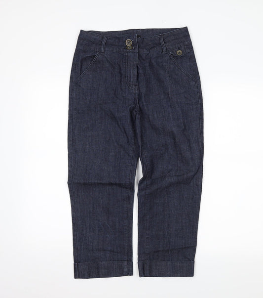 M&Co Womens Blue  Denim Straight Jeans Size 10 L23 in