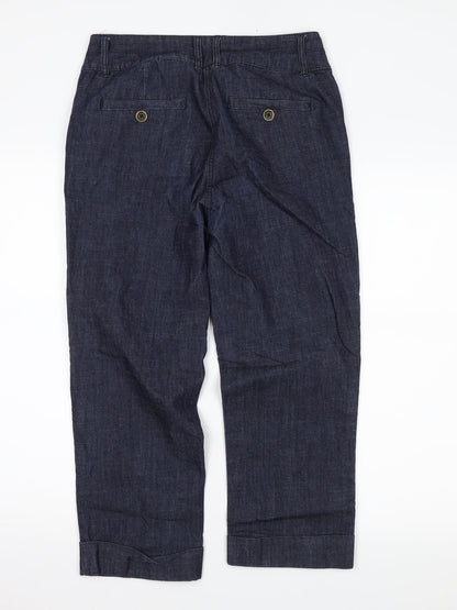 M&Co Womens Blue  Denim Straight Jeans Size 10 L23 in