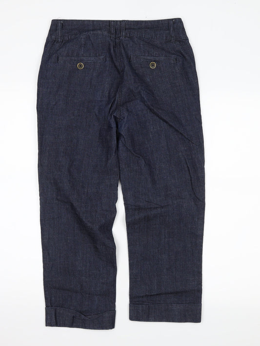 M&Co Womens Blue  Denim Straight Jeans Size 10 L23 in