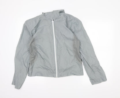 Womens UK Size M Preworn Green Rain Coat