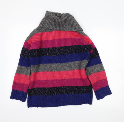 F&F Womens Green Striped  Pullover Jumper Size 8
