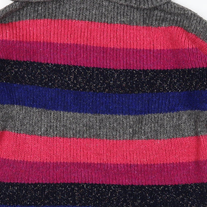 F&F Womens Green Striped  Pullover Jumper Size 8
