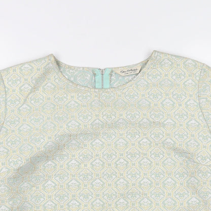 Womens UK Size 12 Miss Selfridge Green Cropped T-Shirt
