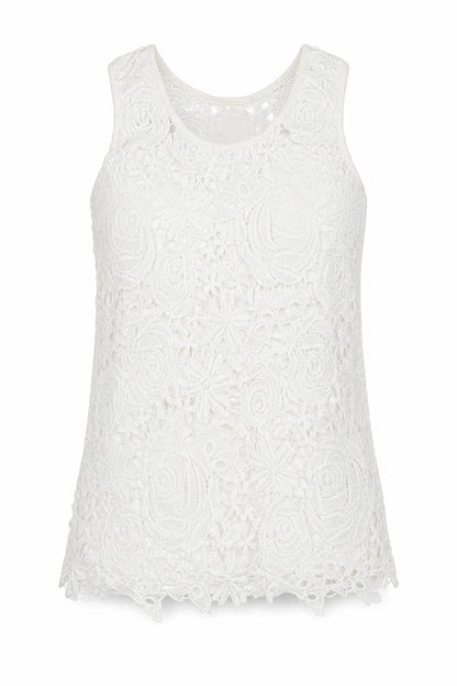 Womens UK Size 8 Quiz Ivory Basic Tank
