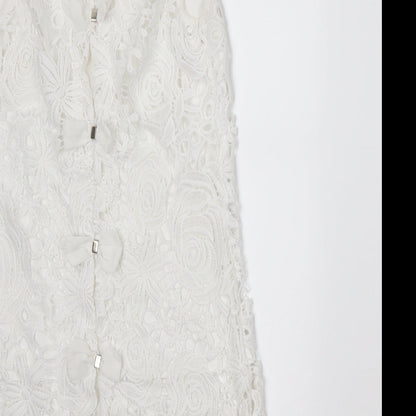 Womens UK Size 8 Quiz Ivory Basic Tank