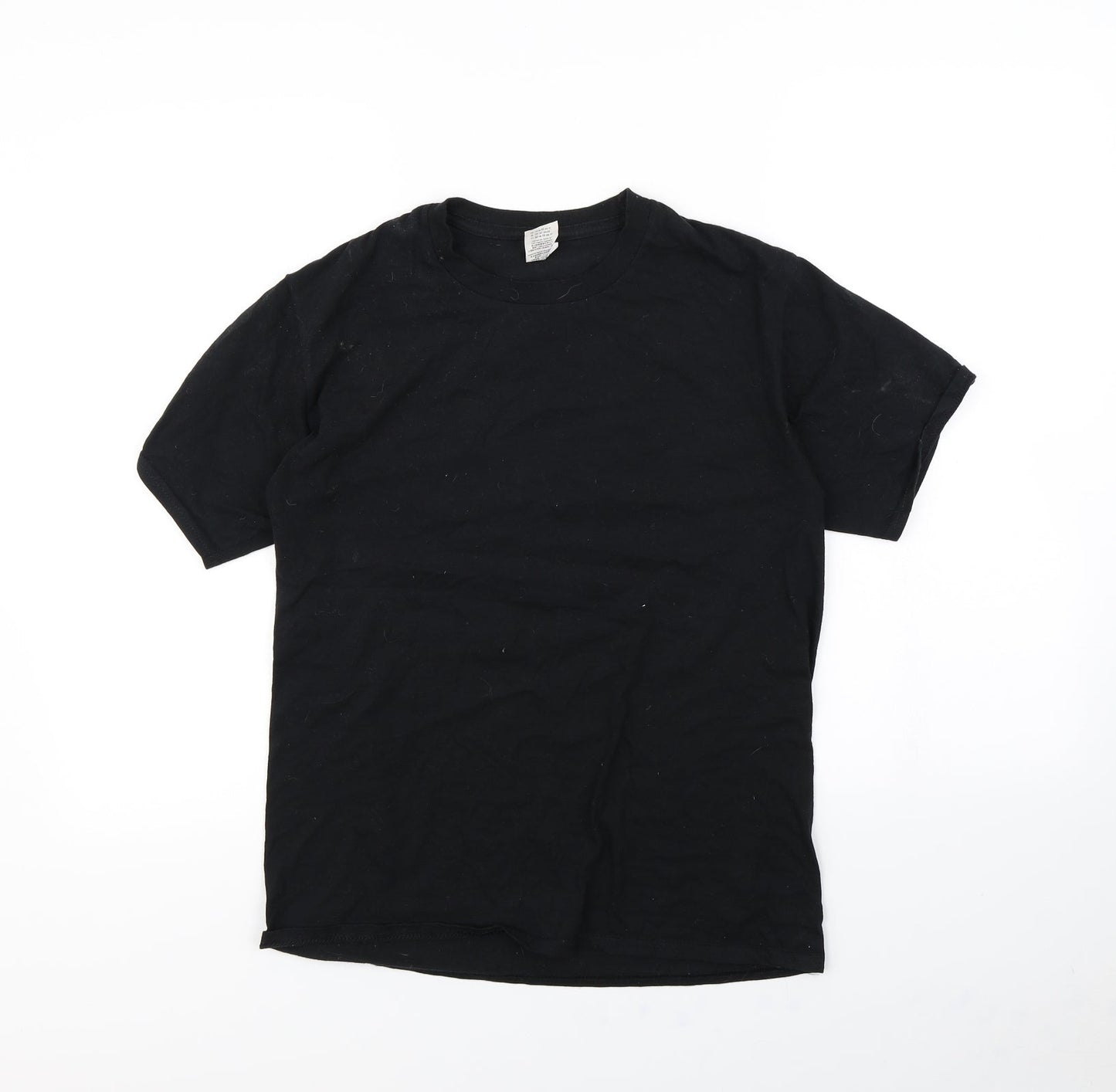 Womens UK Size S Gildan Black Basic T-Shirt