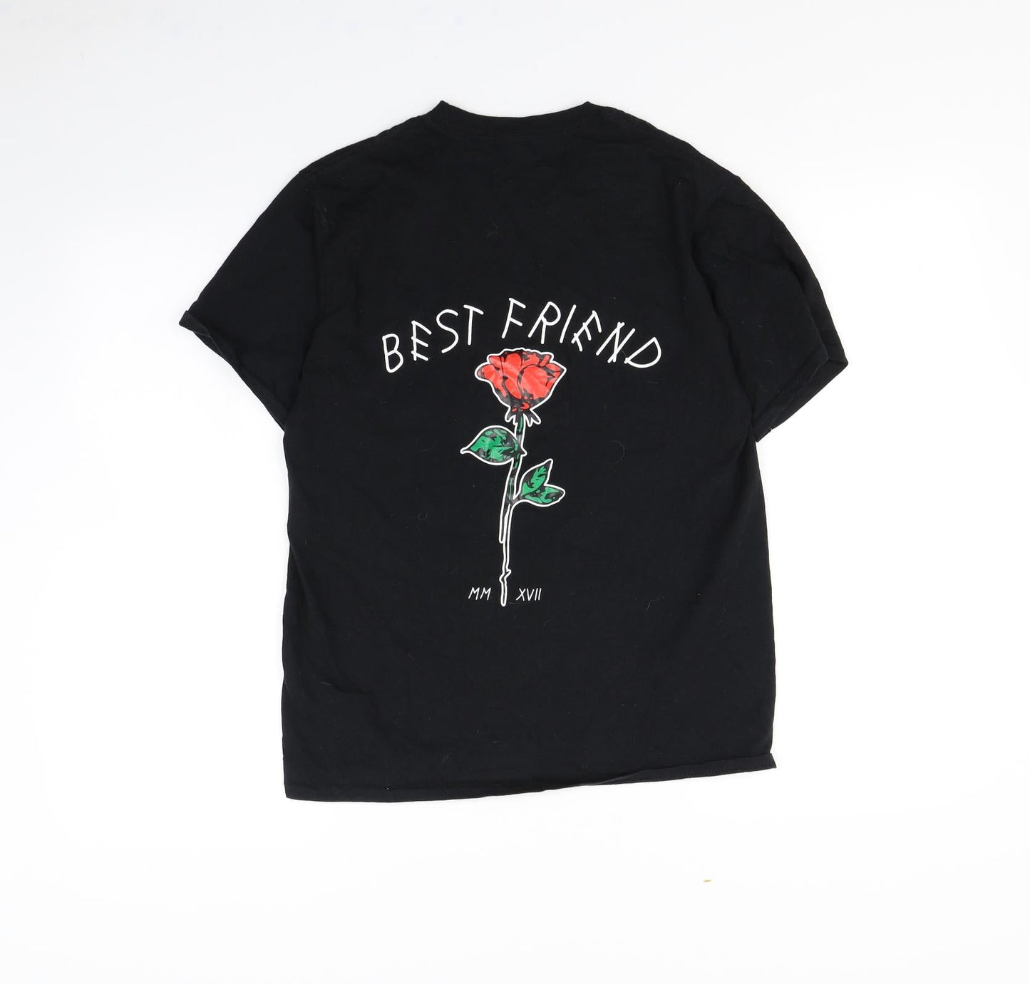 Womens UK Size S Gildan Black Basic T-Shirt