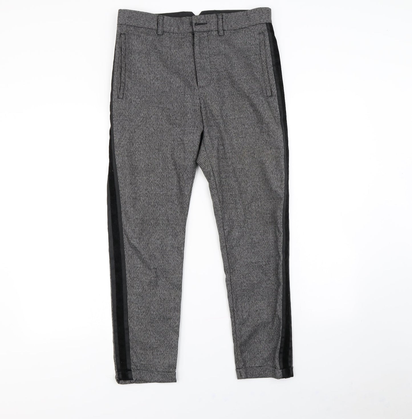 Mennace Mens Grey   Dress Pants Trousers Size 30 in L29 in