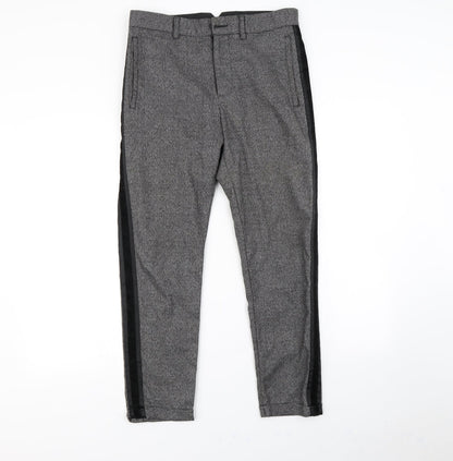 Mennace Mens Grey   Dress Pants Trousers Size 30 in L29 in