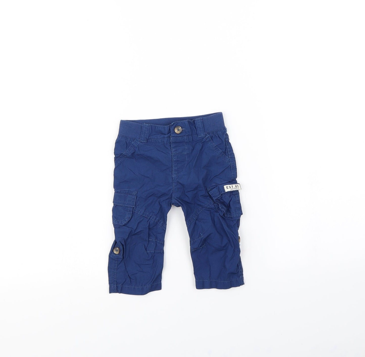 F&F Boys Blue   Capri Trousers Size 6-9 Months