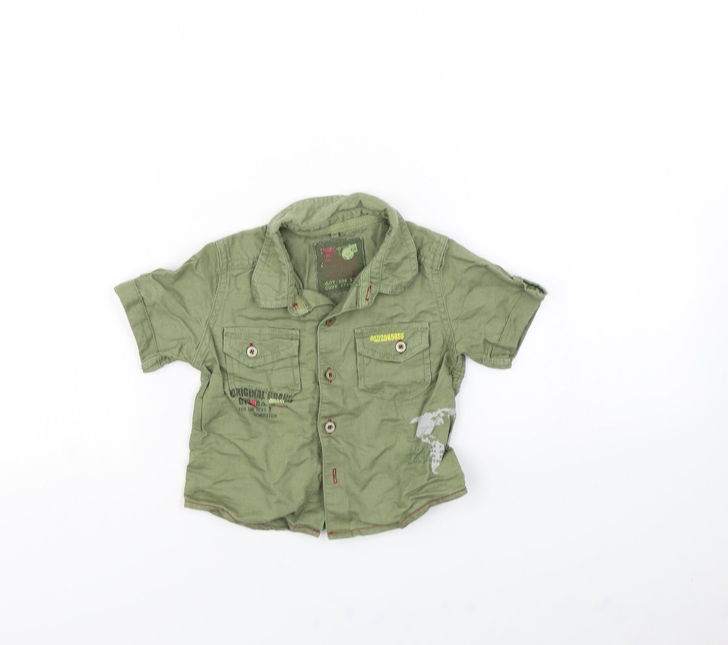 NEXT Boys Green   Basic Button-Up Size 6-9 Months