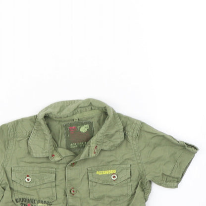 NEXT Boys Green   Basic Button-Up Size 6-9 Months