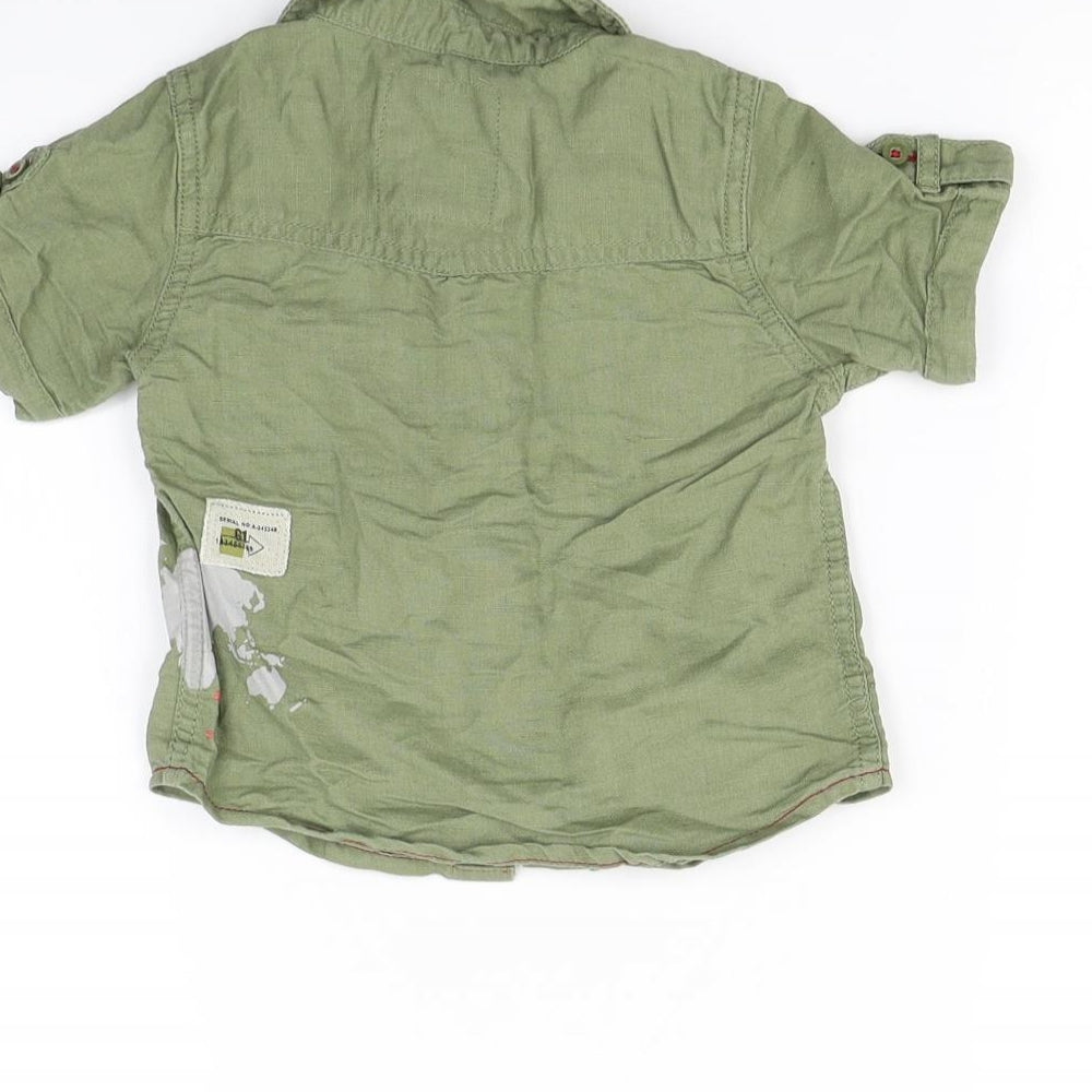 NEXT Boys Green   Basic Button-Up Size 6-9 Months