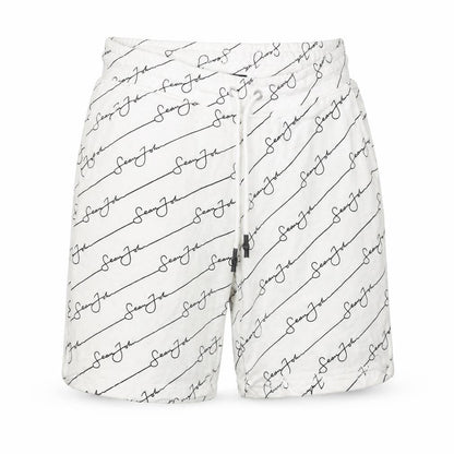 Mennace Womens White Spotted  Sweat Shorts Size M
