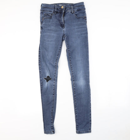 Womens UK Size 10 Preworn Regular Fit Skinny Blue Jeans