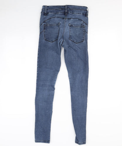 Womens UK Size 10 Preworn Regular Fit Skinny Blue Jeans