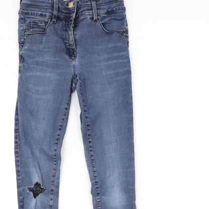 Womens UK Size 10 Preworn Regular Fit Skinny Blue Jeans