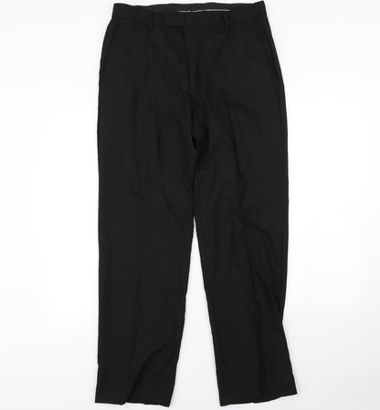 Preworn Mens Black   Dress Pants Trousers Size 34 in L30 in