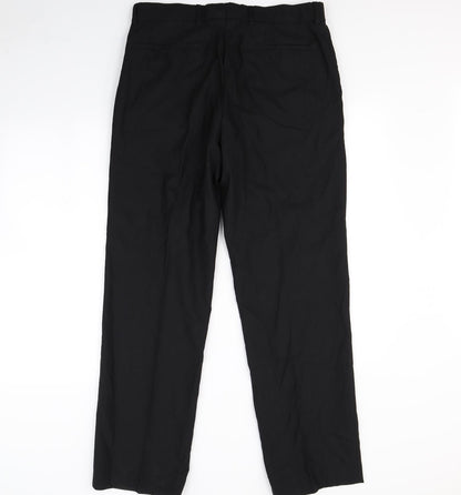 Preworn Mens Black   Dress Pants Trousers Size 34 in L30 in