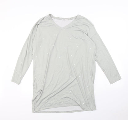 Oysho Womens Green Polka Dot  Pullover Jumper Size S
