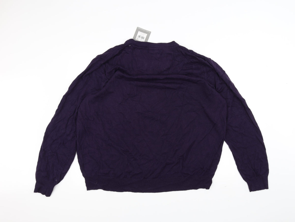 Tu Womens Purple  Knit Pullover Jumper Size XL
