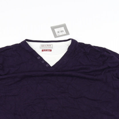 Tu Womens Purple  Knit Pullover Jumper Size XL
