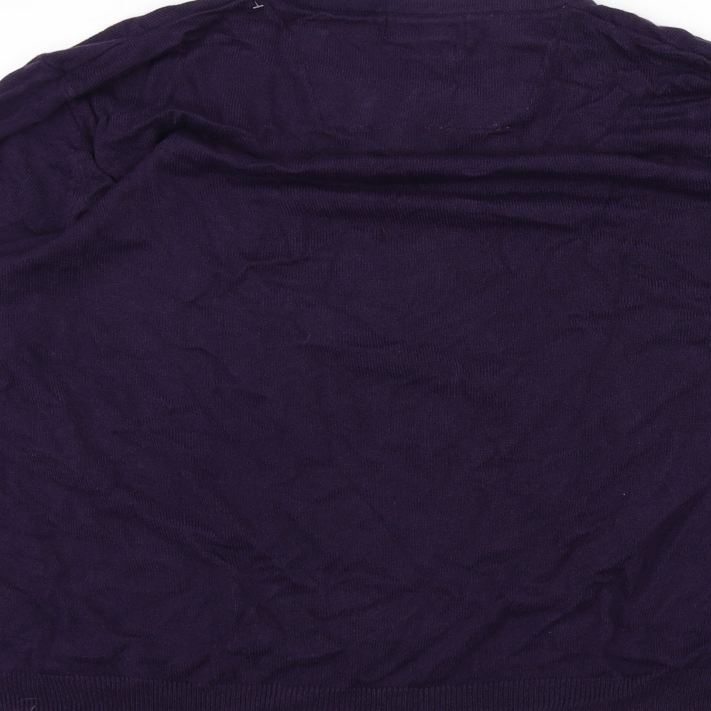 Tu Womens Purple  Knit Pullover Jumper Size XL