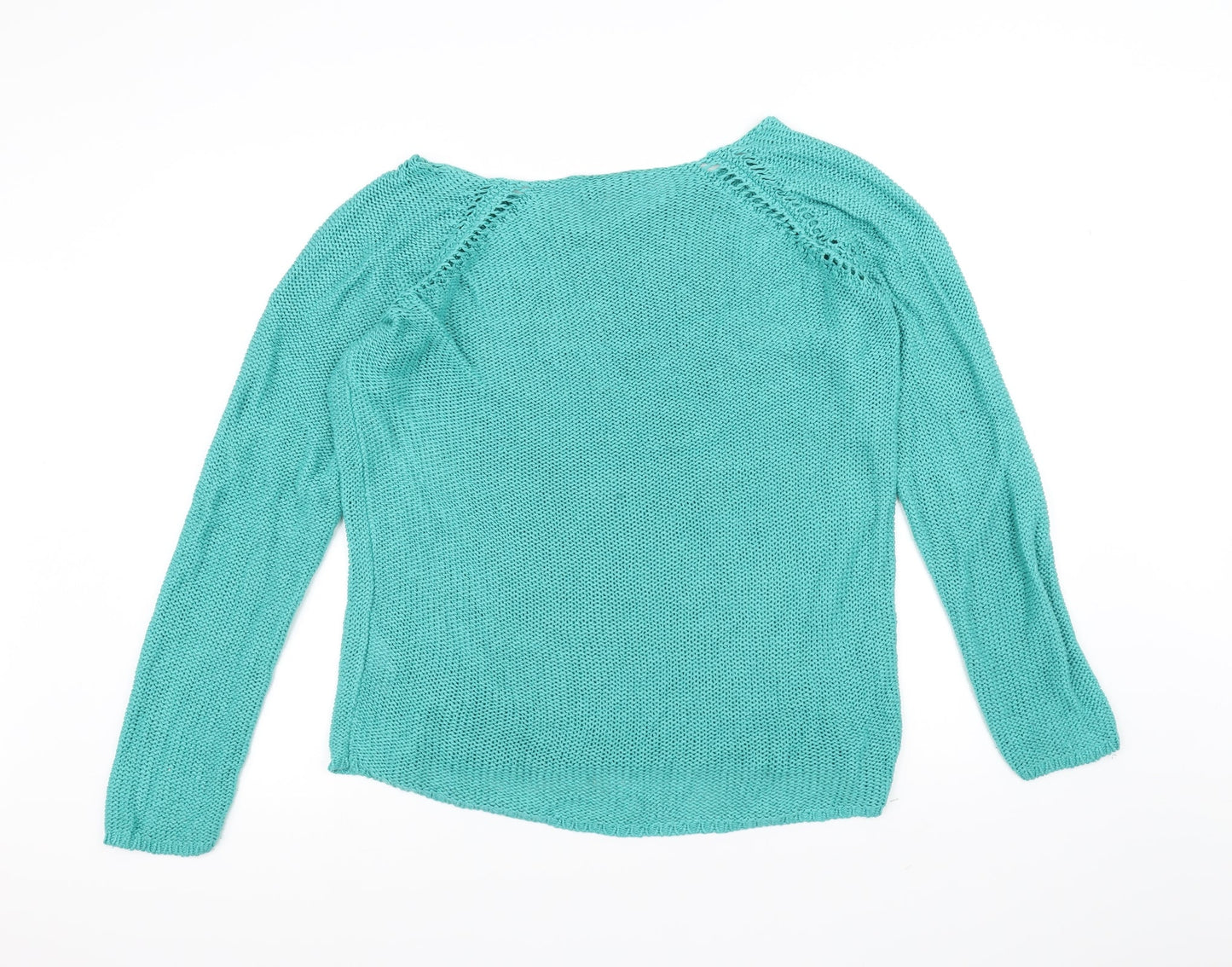 Creation Womens Blue  Knit Pullover Jumper Size 14