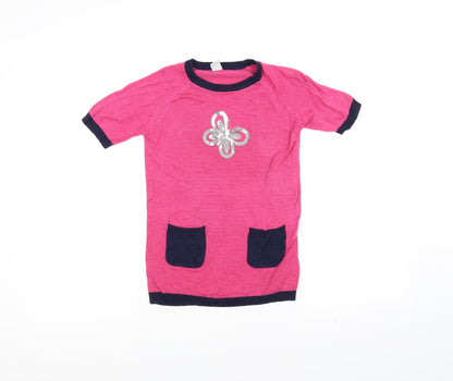Store Twenty One Girls Pink   Pullover Jumper Size 5-6 Years