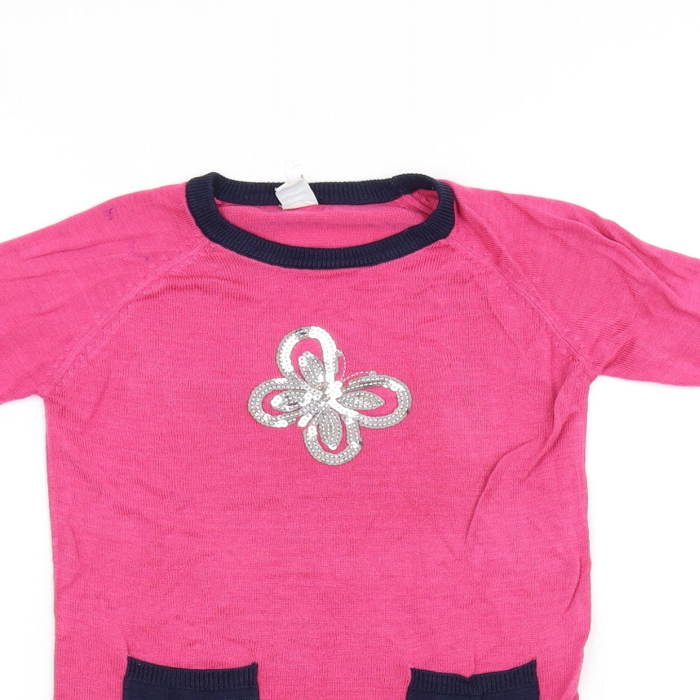 Store Twenty One Girls Pink   Pullover Jumper Size 5-6 Years