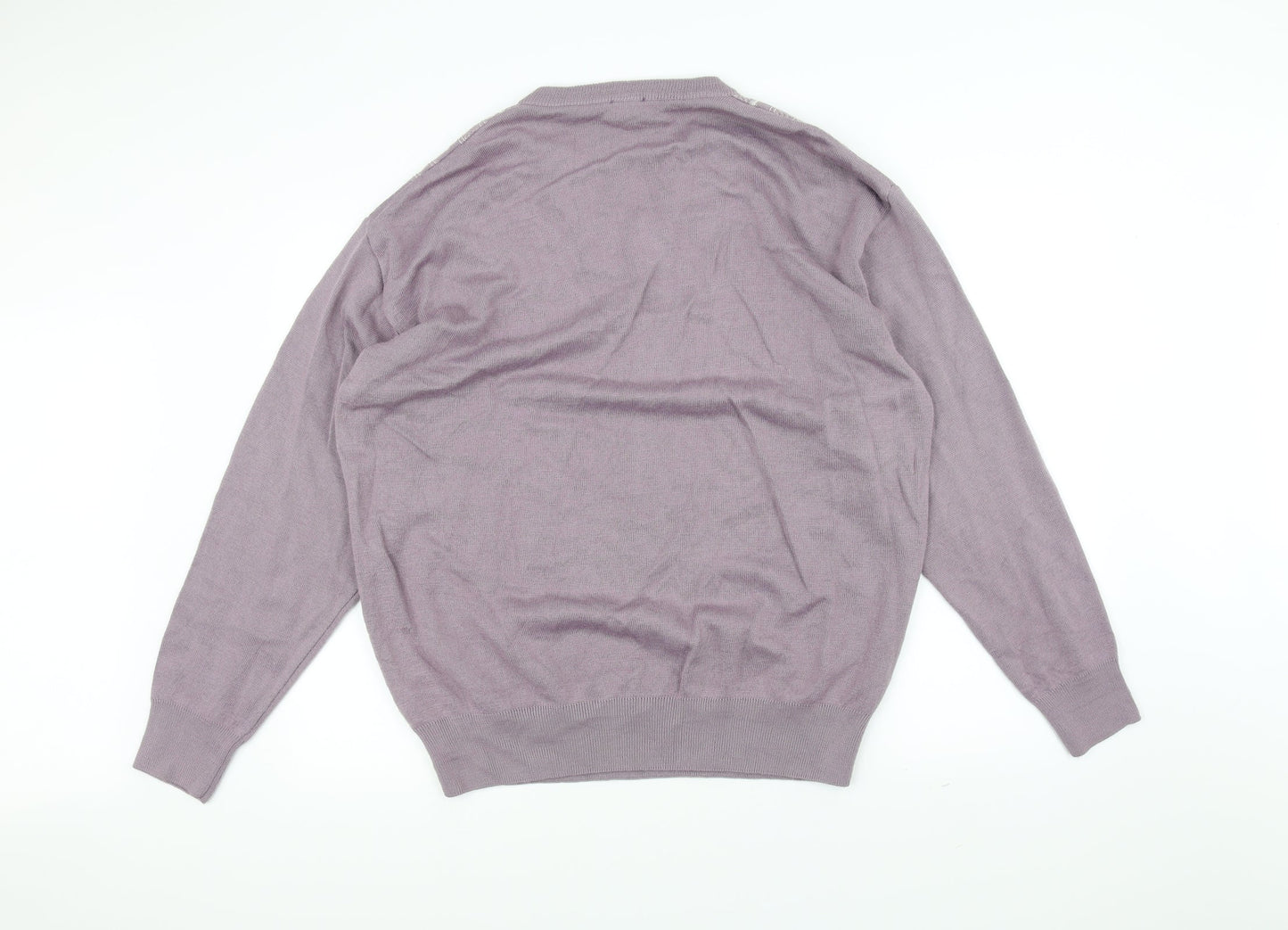 Gabicci Womens Purple Striped  Pullover Jumper Size 2XL