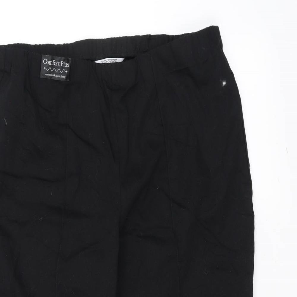 Womens UK Size 14 Classic Regular Fit  Black Trousers