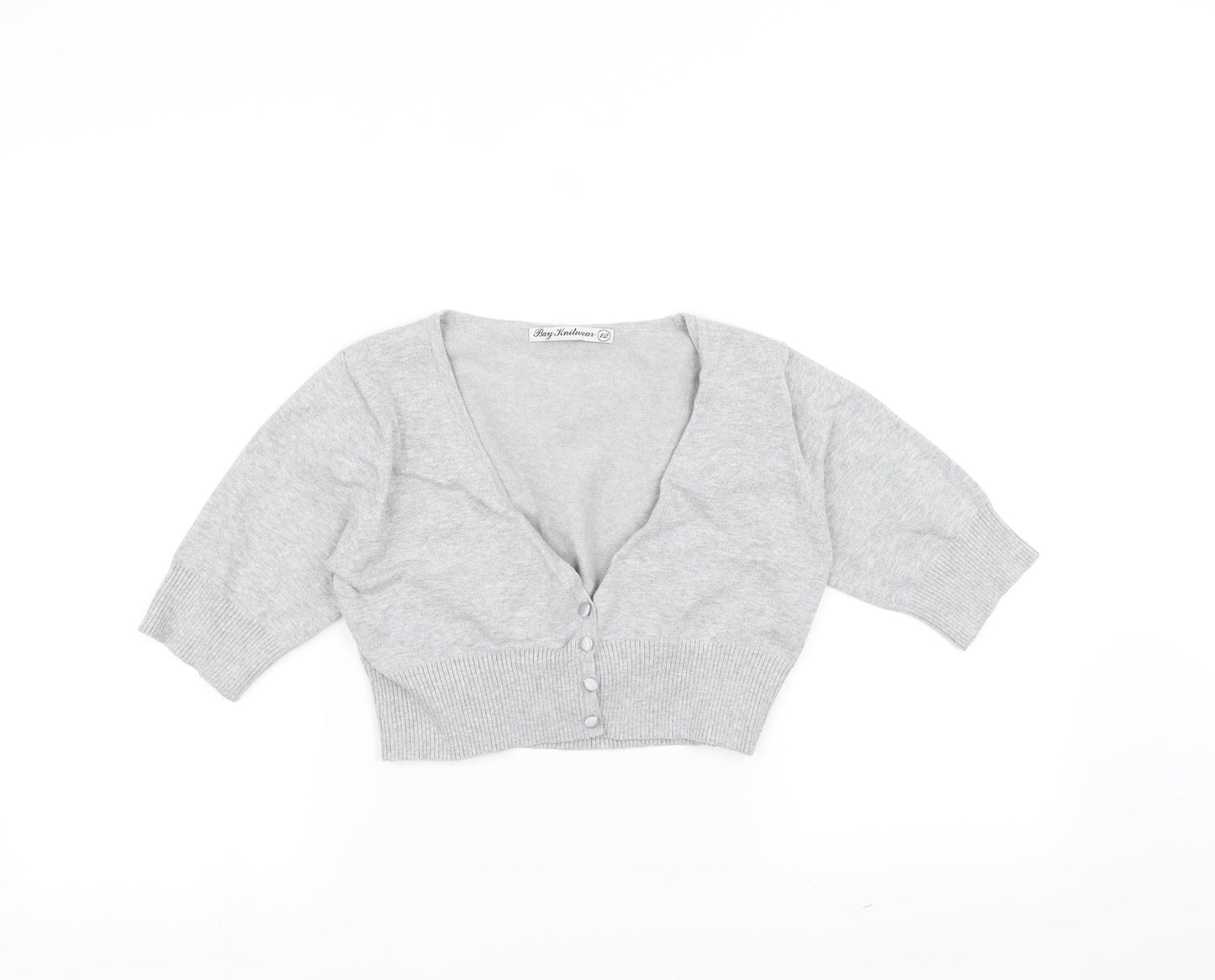 Bay Knitwear Womens Grey   Cardigan Jumper Size 12