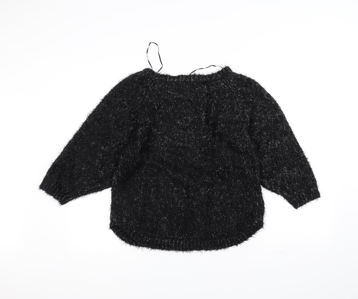Marks & Spencer Womens Black  Knit Pullover Jumper Size 10
